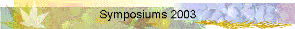 Symposiums 2003