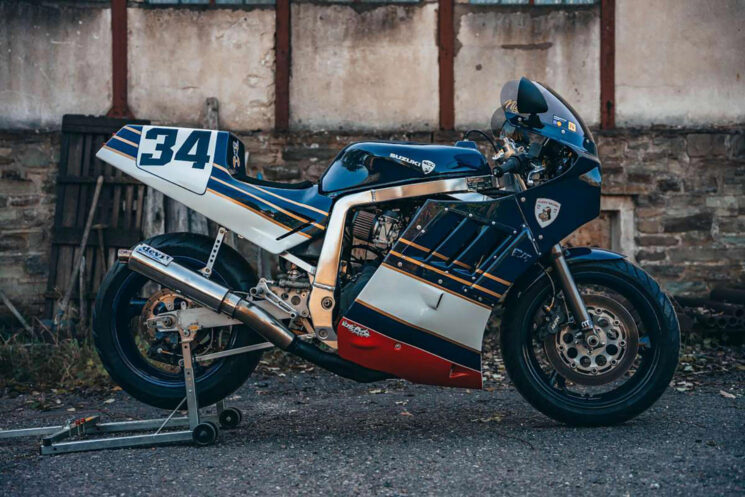 Sepeda track Suzuki GSX-R1100 kustom oleh Nigel's Creative Customs