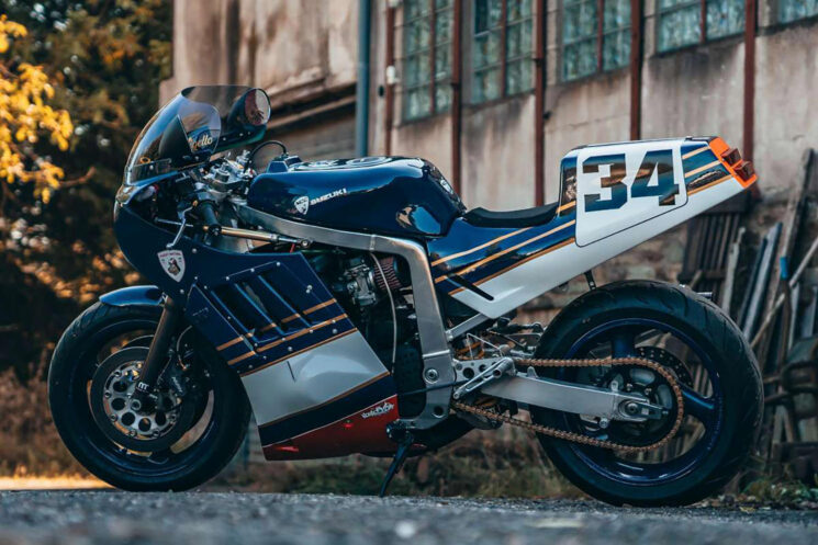 Sepeda track Suzuki GSX-R1100 kustom oleh Nigel's Creative Customs